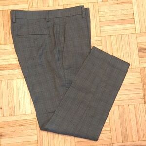 Grey checkered dress pants